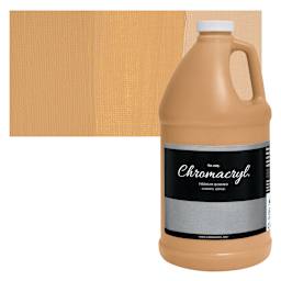 Chromacryl Students' Acrylic - Peach, 64 oz bottle and swatch