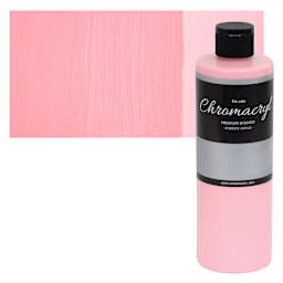 Chromacryl Students' Acrylics - Pastel Pink, 16 oz bottle and swatch
