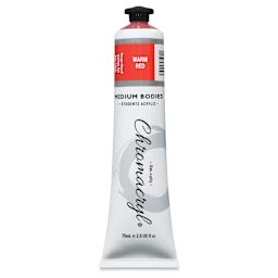 Chromacryl Students' Acrylics - Warm Red, 2.5 oz tube