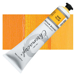 Chromacryl Students' Acrylic - Warm Yellow, 2.5 oz tube and swatch