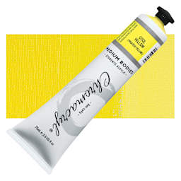 Chromacryl Students' Acrylic - Cool Yellow, 2.5 oz tube and swatch