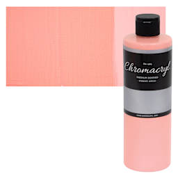 Chromacryl Students' Acrylics - Pastel Orange, 16 oz bottle and swatch