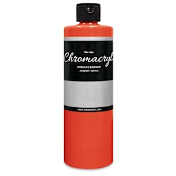 Chromacryl Students' Acrylics - Neon Orange, 16 oz bottle