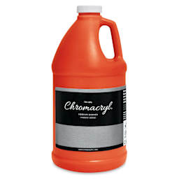 Chromacryl Students' Acrylics - Neon Orange, 64 oz bottle