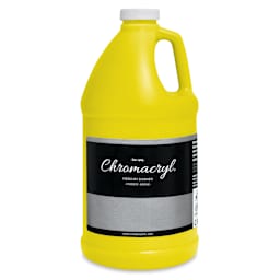 Chromacryl Students' Acrylics - Neon Yellow, 64 oz bottle