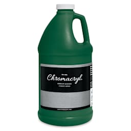 Chromacryl Students' Acrylics - Green Deep, 64 oz bottle
