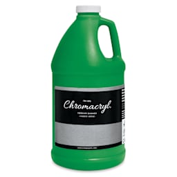 Chromacryl Students' Acrylics - Neon Green, 64 oz bottle