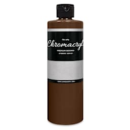 Chromacryl Students' Acrylics - Burnt Umber, 16 oz bottle