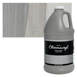 Chromacryl Students' Acrylic - Silver, 64 oz bottle and swatch