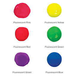 Blickrylic Student Acrylics - Fluorescent Colors, Set of 6 sample colors