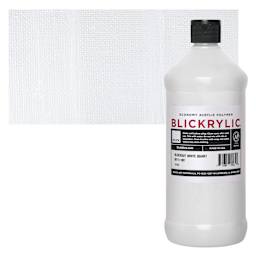 Blickrylic Student Acrylic - Blockout White, Quart and swatch