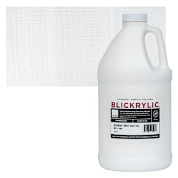 Blickrylic Student Acrylic - Blockout White, Half Gallon and swatch