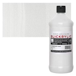 Blickrylic Student Acrylic - Titanium White, Quart and swatch