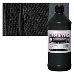 Blickrylic Student Acrylic - Mars Black, Quart and swatch