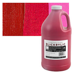 Blickrylic Student Acrylic - Bright Red, Half Gallon and swatch