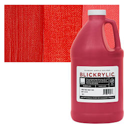 Blickrylic Student Acrylic - Fire Red, Half Gallon and swatch