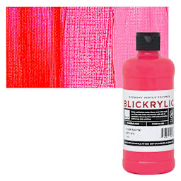 Blickrylic Student Acrylic - Fluorescent Red, Pint and swatch