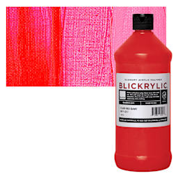 Blickrylic Student Acrylic - Fluorescent Red, Quart and swatch