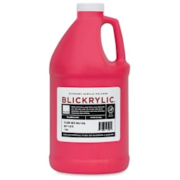 Blickrylic Student Acrylics - Fluorescent Red, Half Gallon