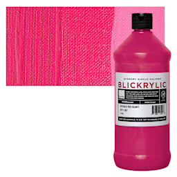 Blickrylic Student Acrylic - Phthalo Red, Quart and swatch