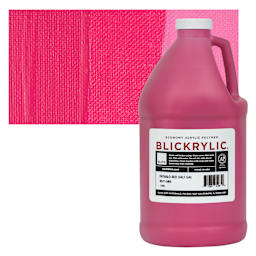 Blickrylic Student Acrylic - Phthalo Red, Half Gallon and swatch