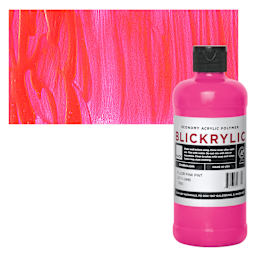 Blickrylic Student Acrylic - Fluorescent Pink, Pint and swatch