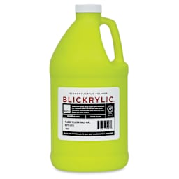Blickrylic Student Acrylics - Fluorescent Yellow, Half Gallon