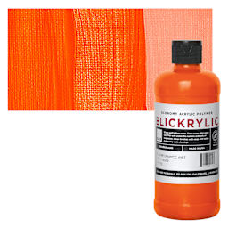 Blickrylic Student Acrylic - Fluorescent Orange, Pint and swatch