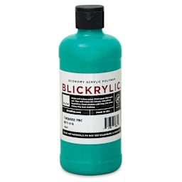 Blickrylic Student Acrylics-Turquoise 16oz. Front of bottle.