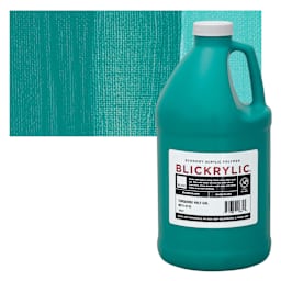 Blickrylic Student Acrylic - Turquoise, Half Gallon and swatch