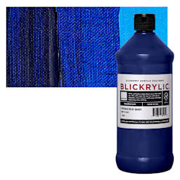 Blickrylic Student Acrylic - Phthalo Blue, Quart and swatch