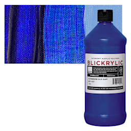 Blickrylic Student Acrylic - Ultramarine Blue, Quart and swatch