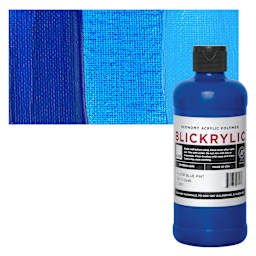 Blickrylic Student Acrylic - Fluorescent Blue, Pint and swatch