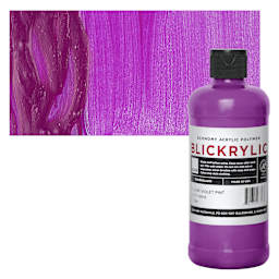 Blickrylic Student Acrylic - Fluorescent Violet, Pint and swatch