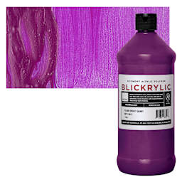 Blickrylic Student Acrylic - Fluorescent Violet, Quart and swatch