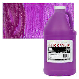 Blickrylic Student Acrylic - Fluorescent Violet, Half Gallon and swatch
