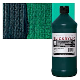 Blickrylic Student Acrylic - Phthalo Green, Quart and swatch