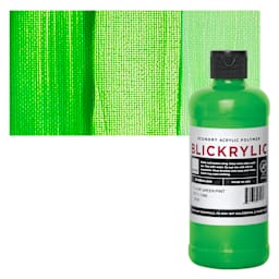 Blickrylic Student Acrylic - Fluorescent Green, Pint and swatch