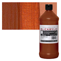 Blickrylic Student Acrylic - Burnt Sienna, Quart and swatch