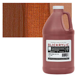 Blickrylic Student Acrylic - Burnt Sienna, Half Gallon and swatch