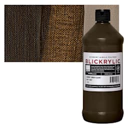 Blickrylic Student Acrylic - Burnt Umber, Quart and swatch