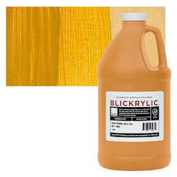Blickrylic Student Acrylic - Raw Sienna, Half Gallon and swatch