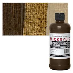 Blickrylic Student Acrylic - Raw Umber, Pint and swatch