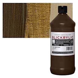 Blickrylic Student Acrylic - Raw Umber, Quart and swatch