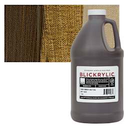 Blickrylic Student Acrylic - Raw Umber, Half Gallon and swatch