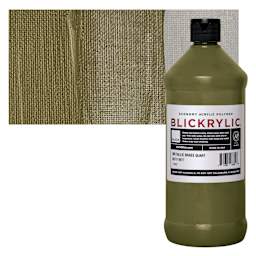 Blickrylic Student Acrylic - Metallic Brass, Quart and swatch