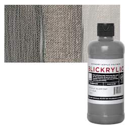 Blickrylic Student Acrylic - Metallic Silver, Pint and swatch