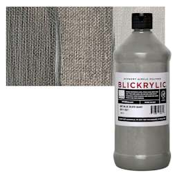 Blickrylic Student Acrylic - Metallic Silver, Quart and swatch