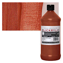 Blickrylic Student Acrylic - Metallic Copper, Quart and swatch