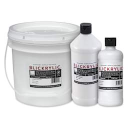 Blickrylic Gesso, different sizes next to each other